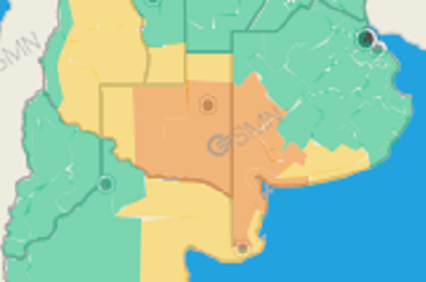 Con el correr de las horas el alerta se trnasformó en naranja
