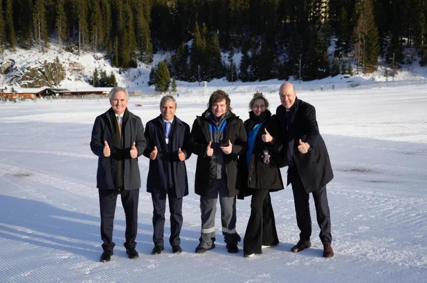 Milei estuvo en el Foro de Davos en Suiza y ya volvió al país