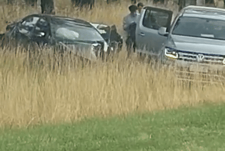 Despiste y choque sobre la Ruta 5- una mujer herida