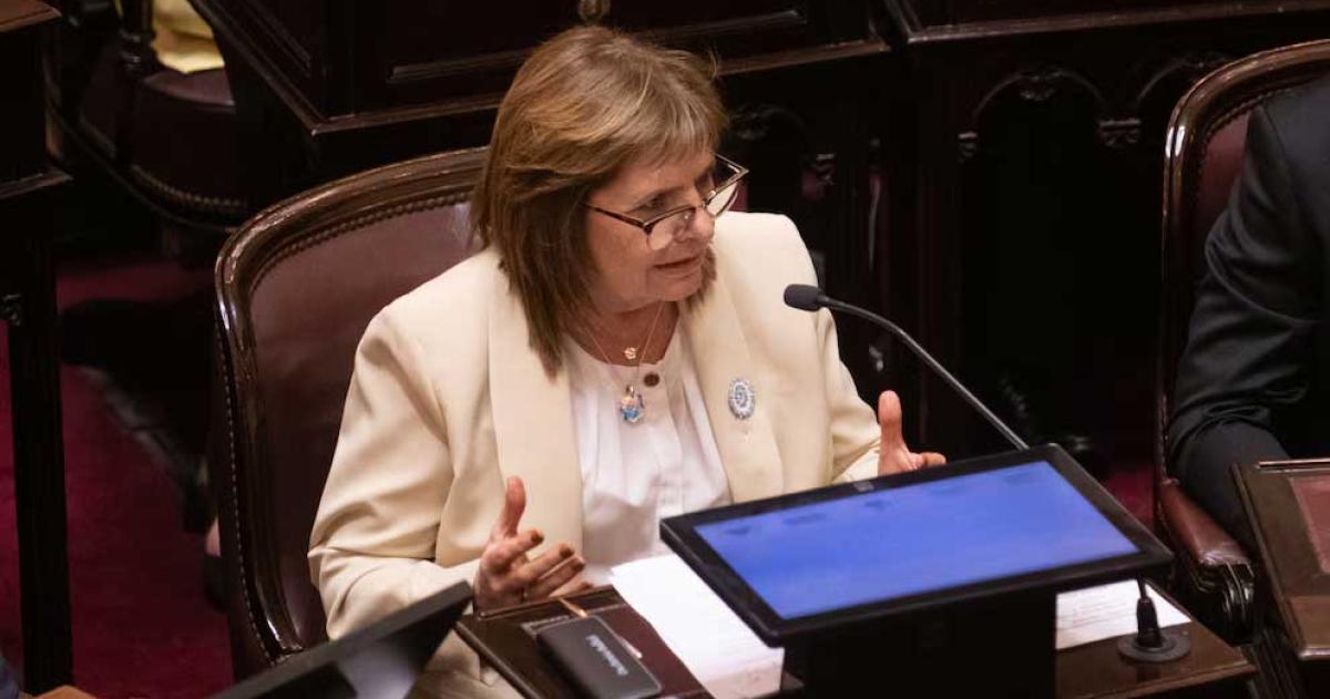 La jefa libertaria en el Senado Patricia Bullrich