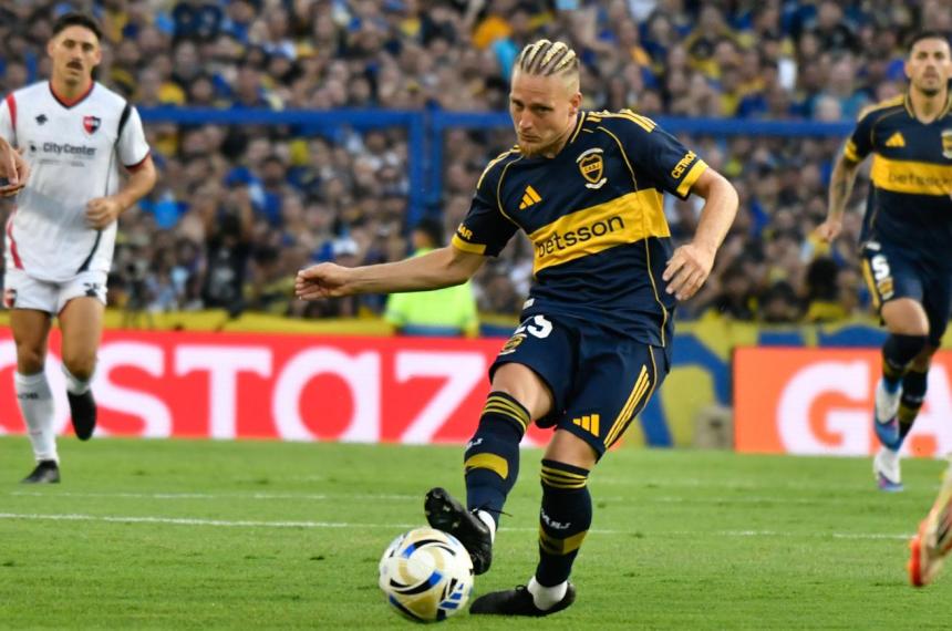 Ascacíbar disputa sus primero minutos como jugador de Boca