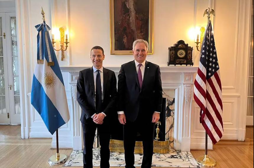 El canciller Pablo Quirno con el CEO de Glencore Gary Nagle