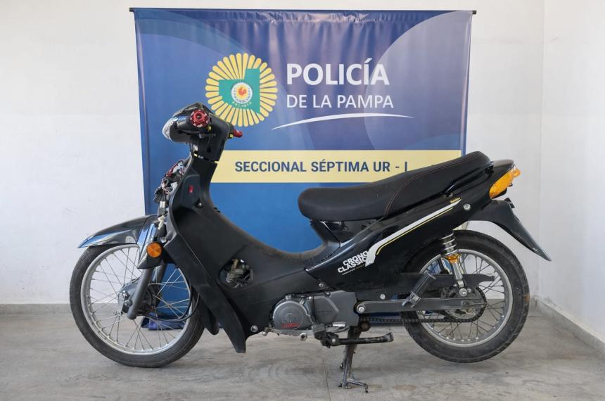 La moto recuperada por la Seccional Séptima