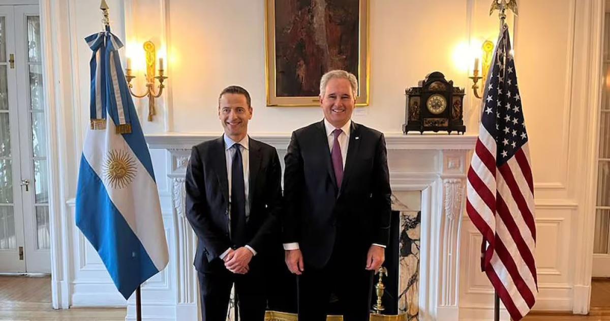 El canciller Pablo Quirno con el CEO de Glencore Gary Nagle