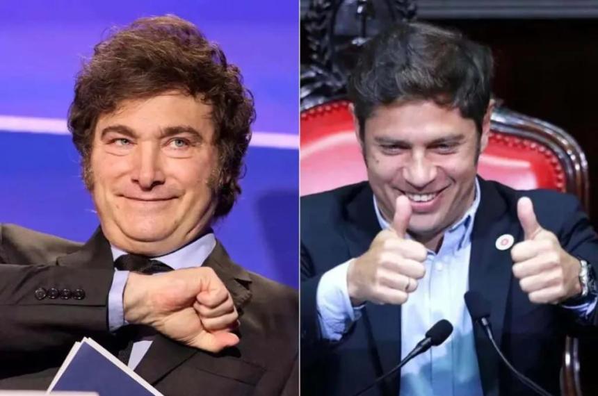 Una encuesta midió la imagen tanto de Milei como de Kicillof