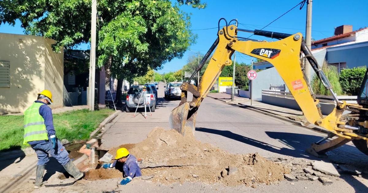 La obra alcanza los 420 metros de nueva cañería