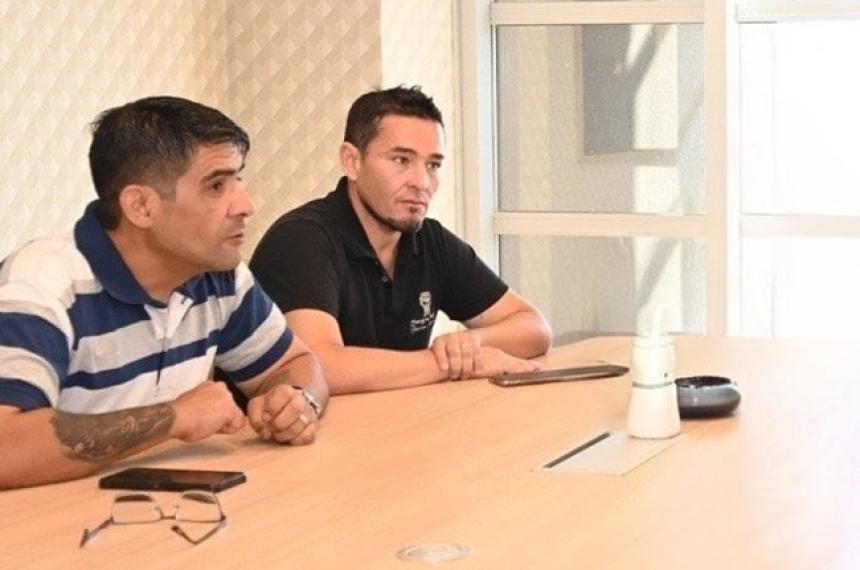 Sebastian Aguilar y Pablo Bracho referentes del gremio petrolero en 25 de Mayo