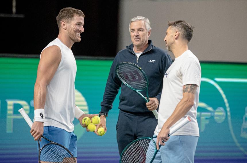 El capit�n Javier Frana durante la preparación de la serie ante Corea del Sur