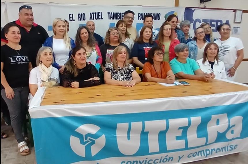 Sonia Alesso encabezó la conferencia de prensa en la sede de UTELPa