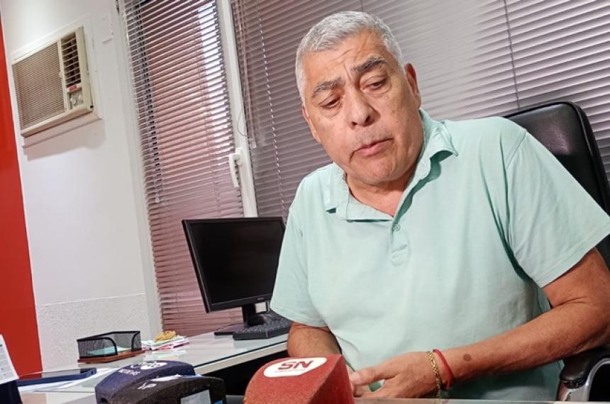 Wlater Loza secretario general del Sindicato de la Carne encabezó una conferencia de prensa