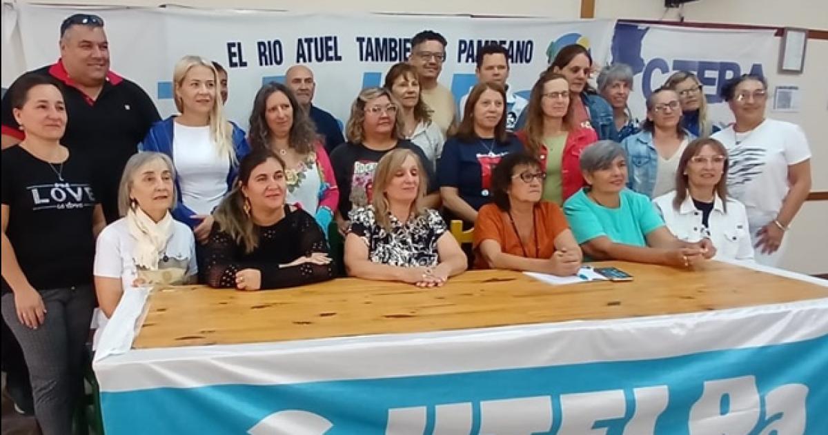 Sonia Alesso encabezó la conferencia de prensa en la sede de UTELPa