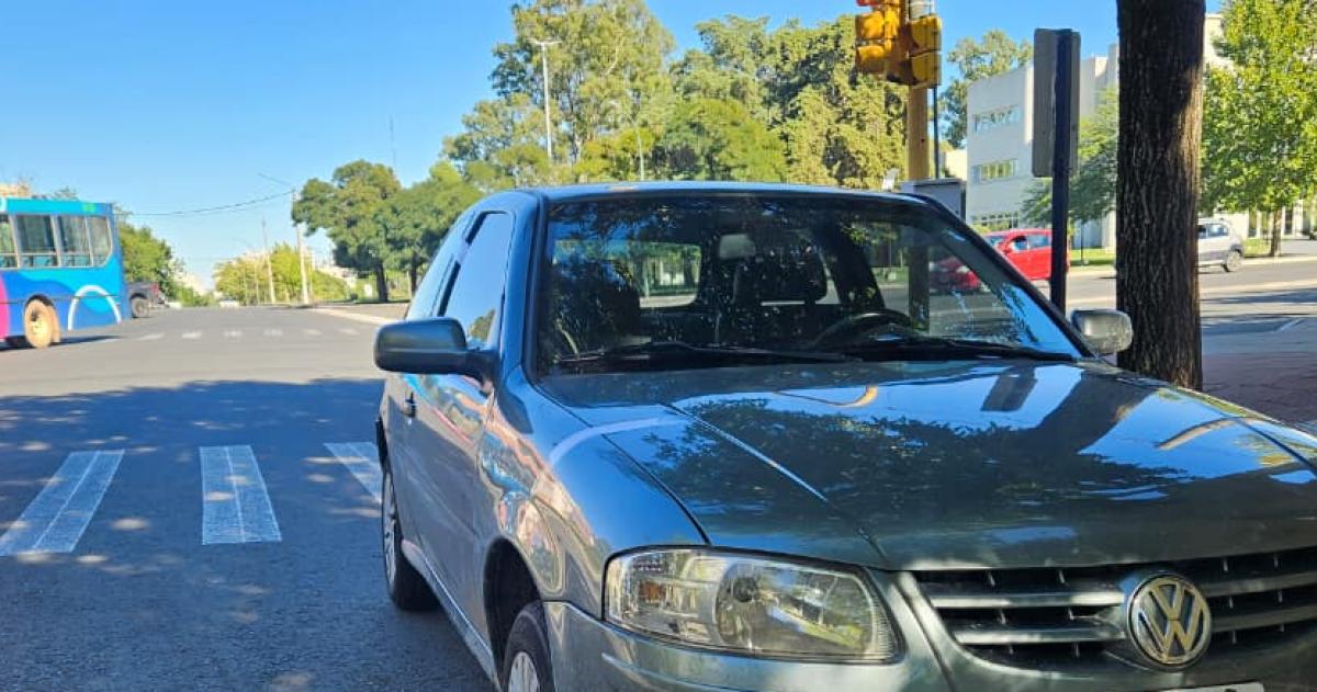 El auto secuestrado por la policía