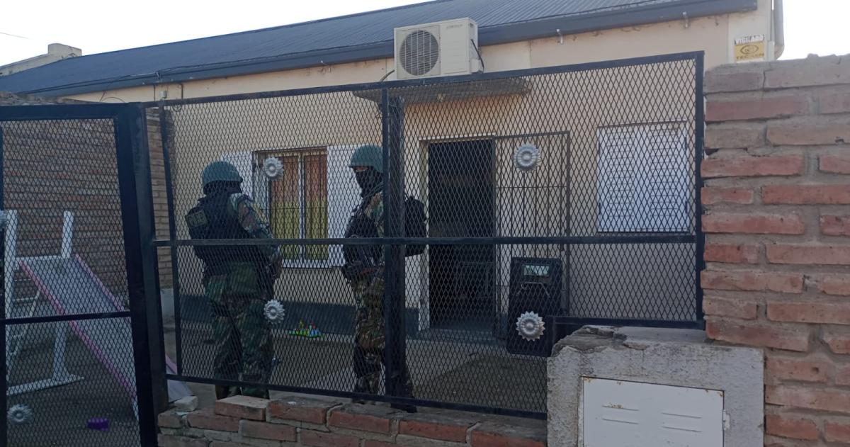 Uno de los allanamientos realizados con apoyo del Grupo Especial