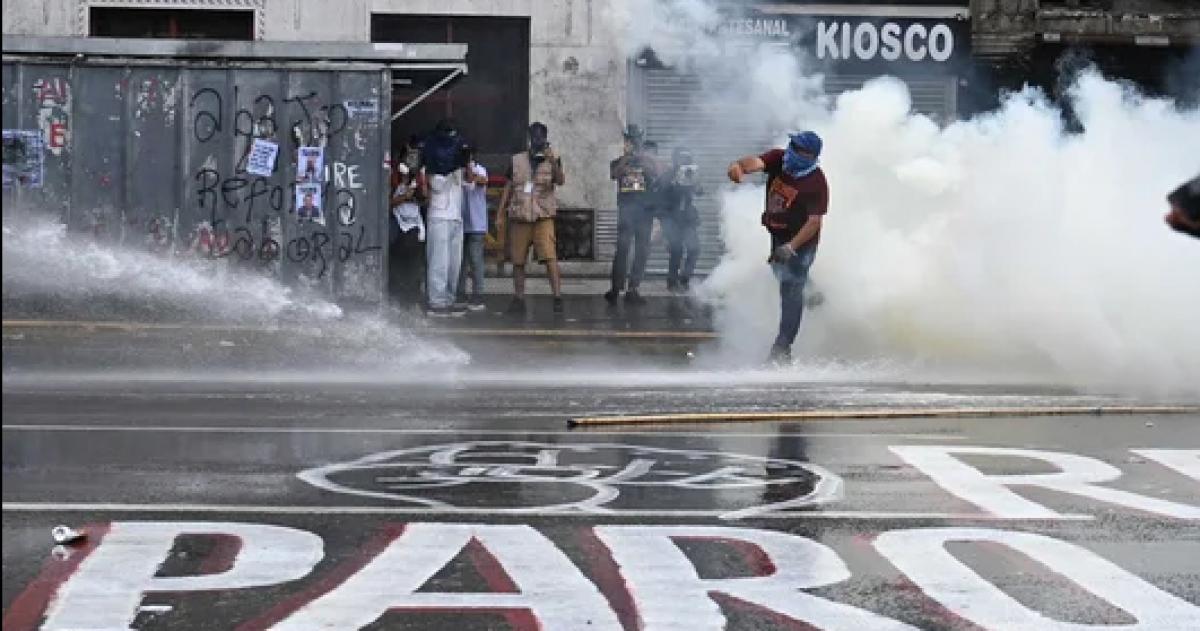 Disturbios en las inmediaciones del Congreso