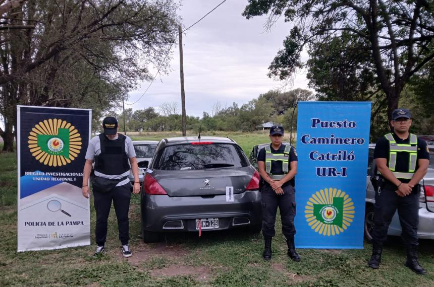 Los delincuentes fueron interceptados en el Puesto Caminero de Catriló