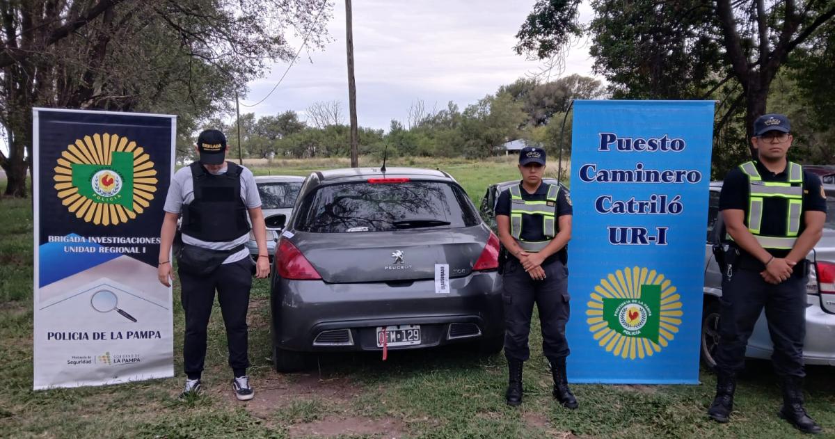 Los delincuentes fueron interceptados en el Puesto Caminero de Catriló