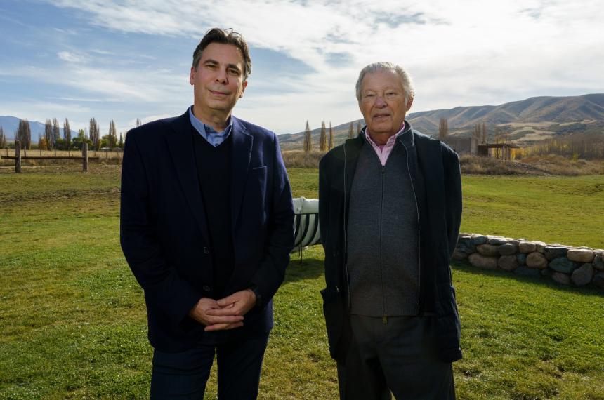 Alan y su padre Ernesto Tito Lowenstein dueños del Frigorífico Pico