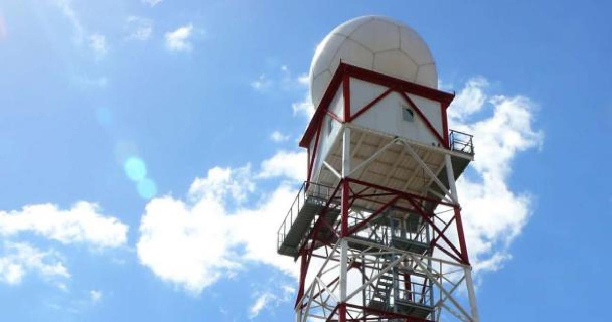 El radar proporciona información sobre precipitaciones y vientos en la zona y alrededores