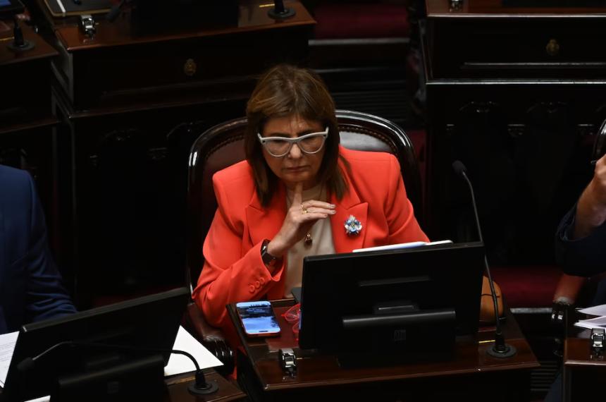 Patricia Bullrich jefa del bloque de La LIbertad Avanza en el Senado