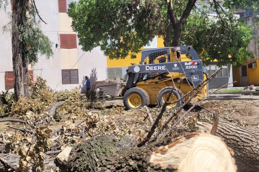 La Municipalidad sigue con las reparaciones tras el tornado