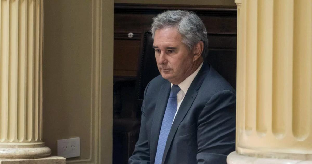 El canciller Pablo Quirno sigue la sesión desde uno de los palcos del Congreso