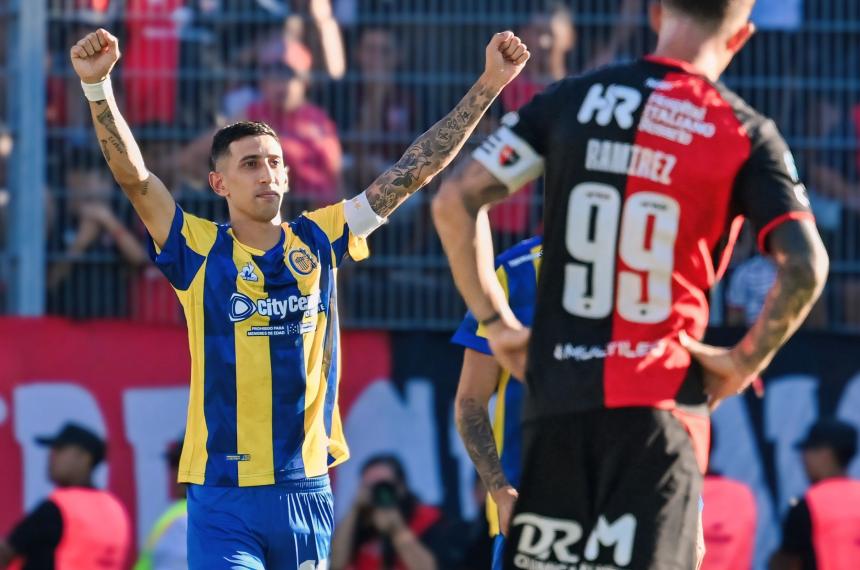 Di María festejo su gol en el cl�sico ante Newells