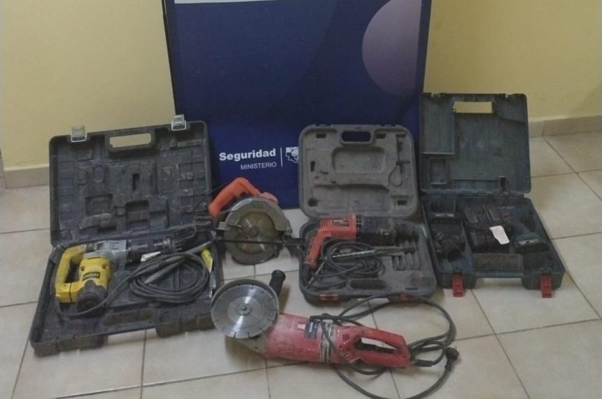 Las herramientas recuperadas por la Seccional Tercera