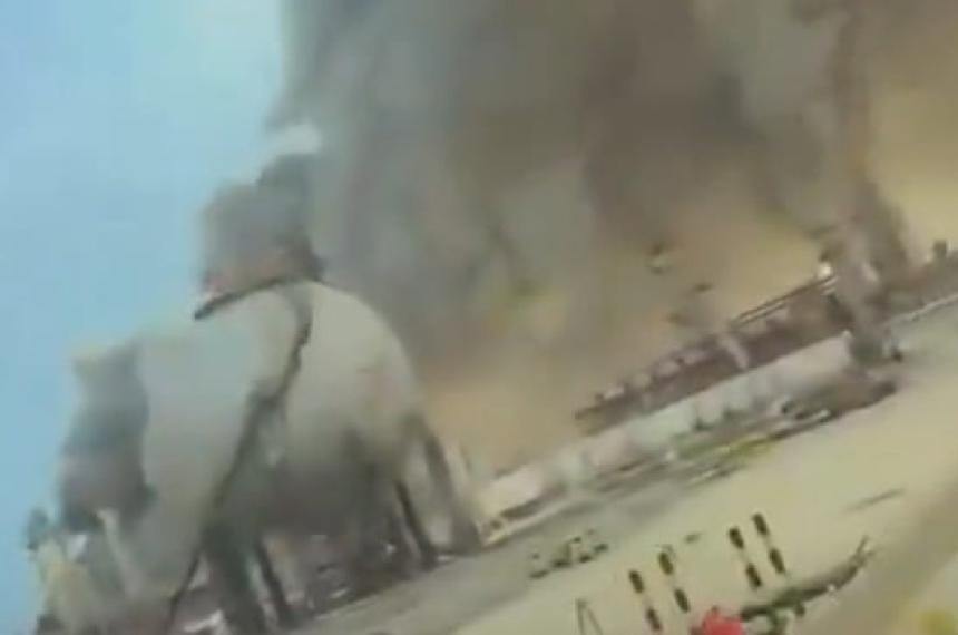 Arabia Saudita interceptó dos drones pero se desató un incendio en Aramco la mayor refinería del mundo