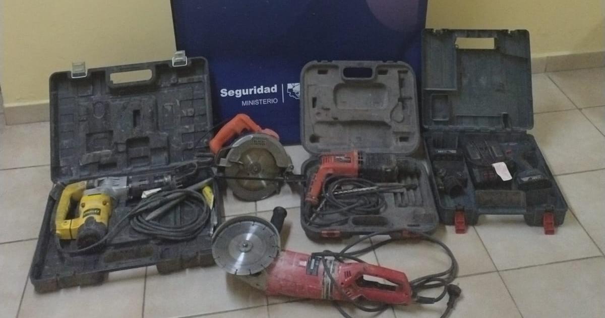 Las herramientas recuperadas por la Seccional Tercera