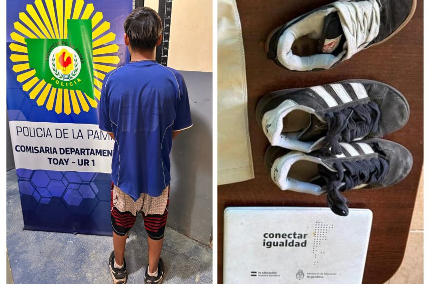 El detenido y el botín recuperado