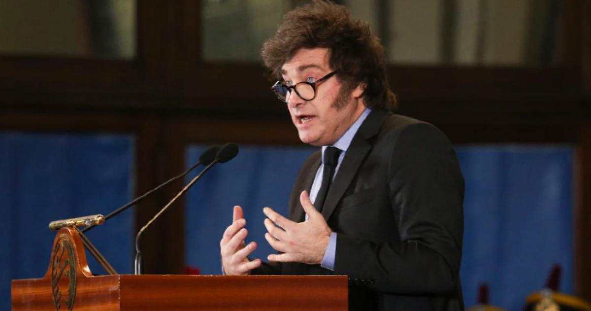 Javier Milei en el centro de Monitoreo VISA