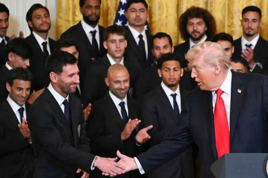 Trump recibioacute a Messi y al plantel de Inter Miami en la Casa Blanca