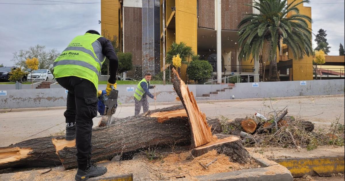 El municipio contin�a con las reparaciones y limpieza de las calles tras el fuerte temporal que azotó a la ciudad