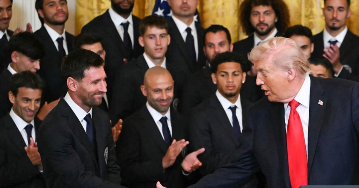 Trump recibioacute a Messi y al plantel de Inter Miami en la Casa Blanca