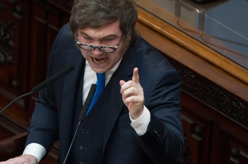 El presidente Javier Milei en la Asamblea Legislativa