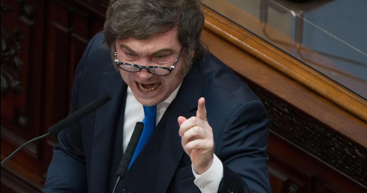 El presidente Javier Milei en la Asamblea Legislativa