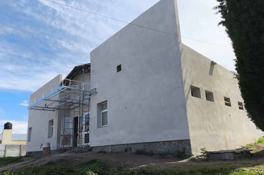 Parte de la obra en el Hospital Luisa Pistarini