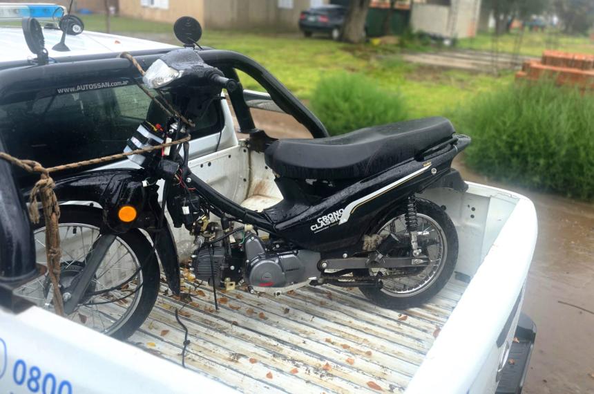 La moto fue robada por un menor de 14 años