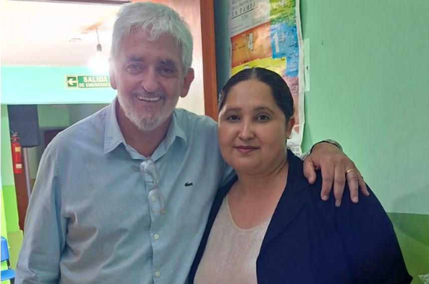 Laura V�zquez junto al coordinador de Zonas Sanitarias Carlos Delgado