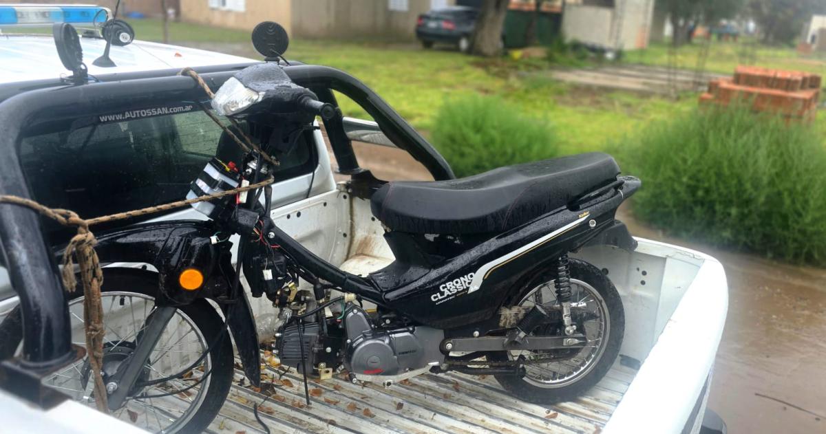 La moto fue robada por un menor de 14 años