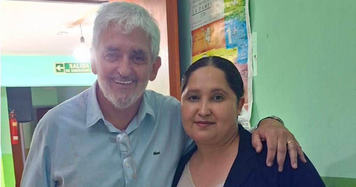 Laura V�zquez junto al coordinador de Zonas Sanitarias Carlos Delgado