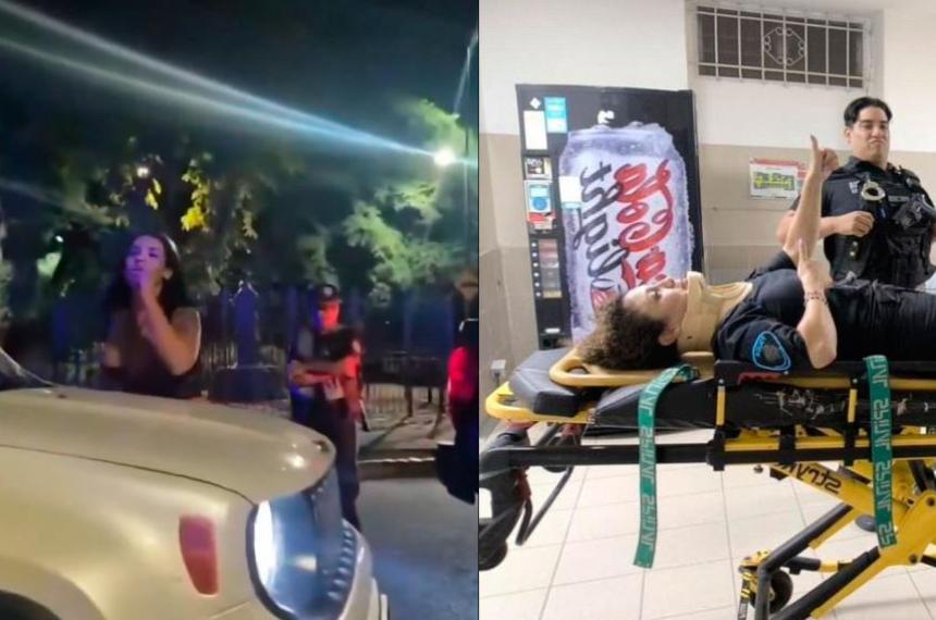 Escaacutendalo en Palermo- atropelloacute a una policiacutea intentoacute escapar borracha y terminoacute detenida tras chocar un patrullero