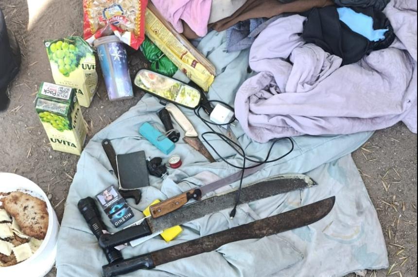 El material secuestrado a los delincuentes