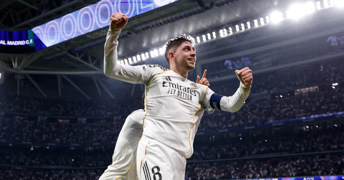 Valverde anotó los tres goles en el Merengue