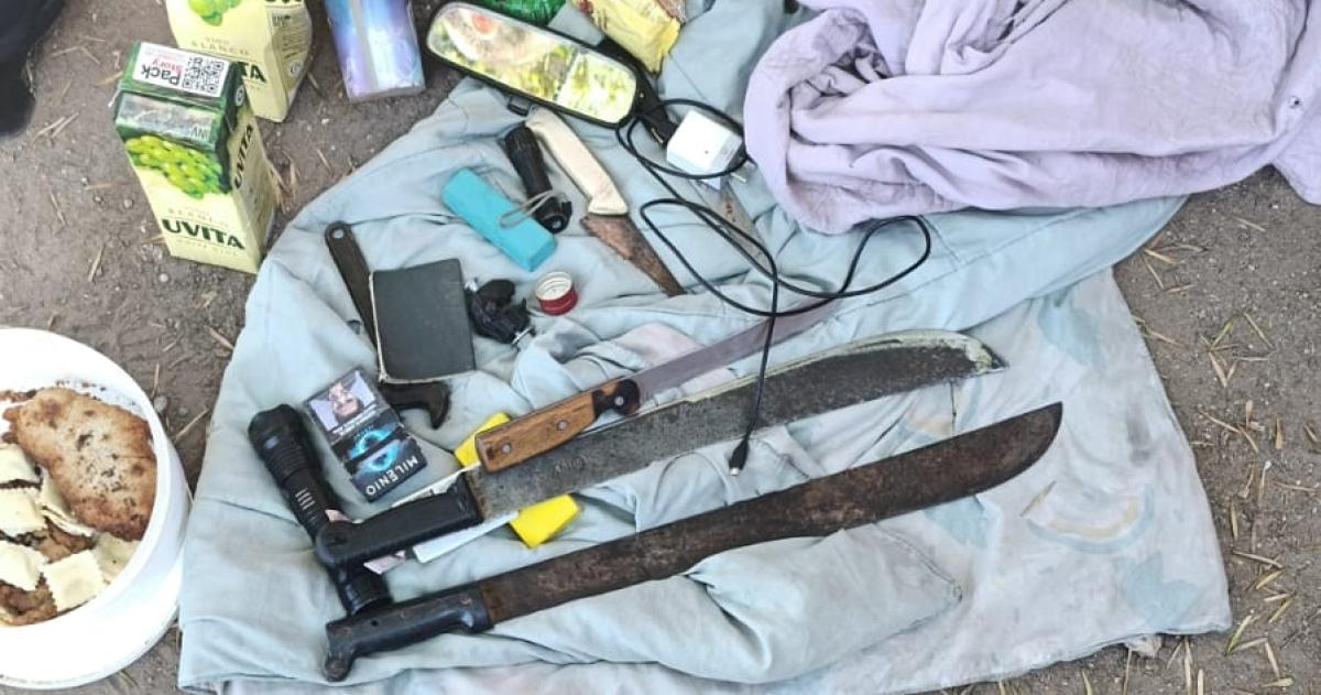 El material secuestrado a los delincuentes