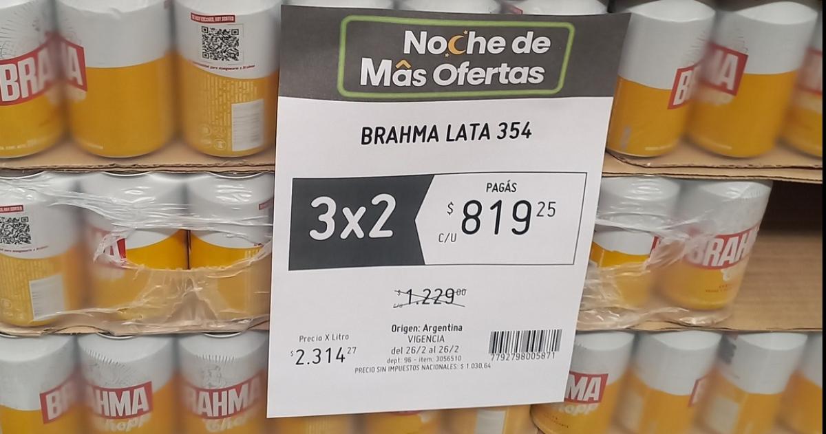 La multa de 750 mil pesos fue por diferencia de precios entre la góndola y la caja