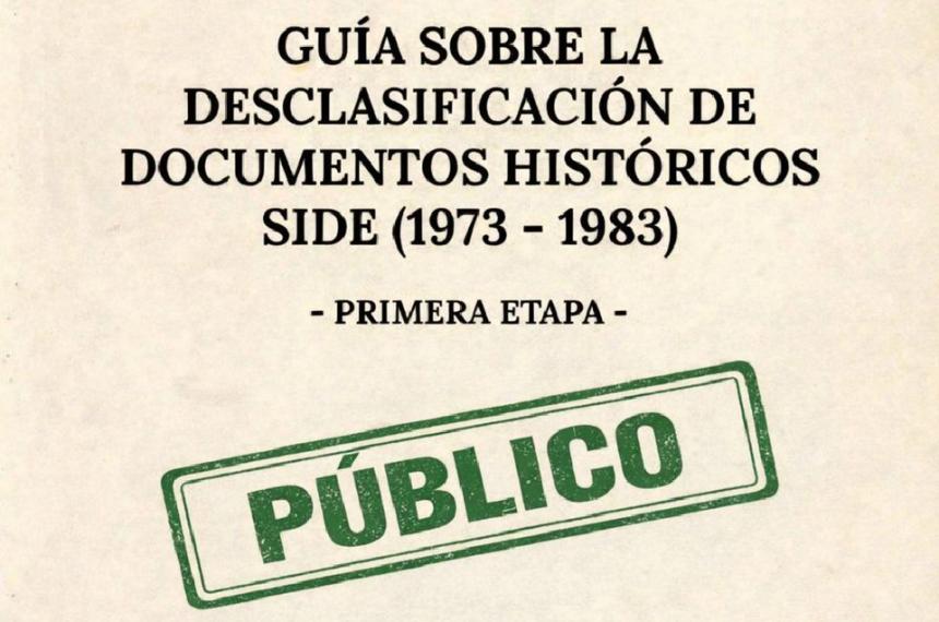 La SIDE inició el procedimiento de desclasificación de documentos históricos correspondientes al período 1973-1983