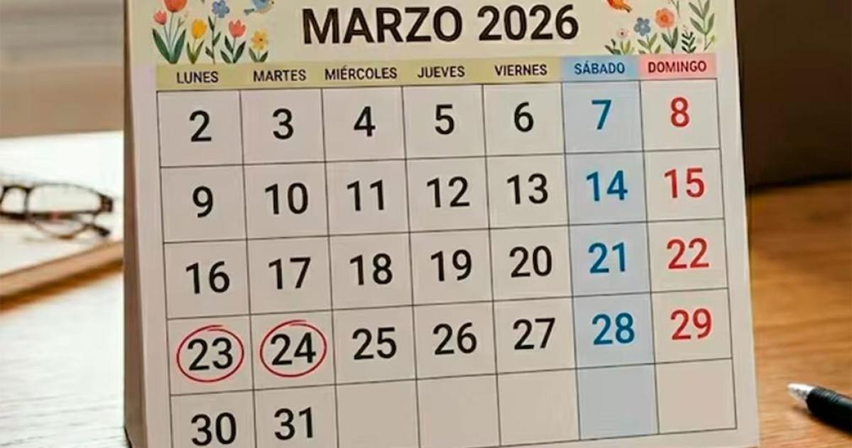 Feriado confirmado- el 24 de marzo es inamovible y arma un fin de semana largo con letra chica