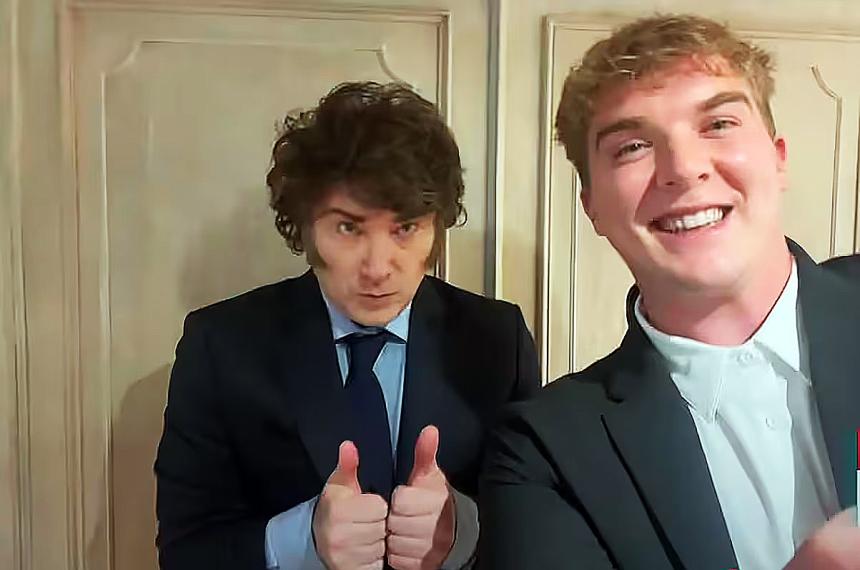 El presidente Javier Milei con el creador de LIBRA Hayden Davis