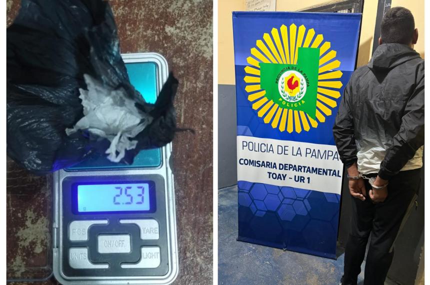 Entre sus pertenencias se halló presencia de estupefacientes